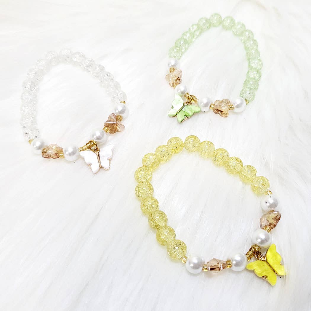 2809 Butterfly Charm Stretch Bracelet