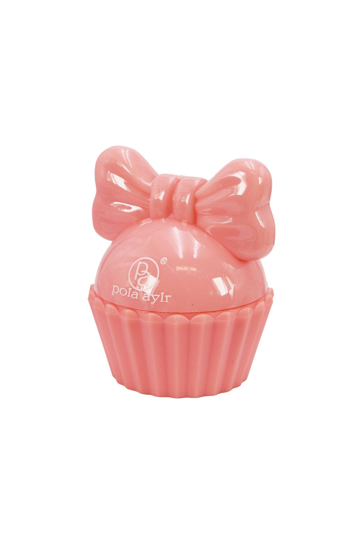 Cupcake Ribbon Bow Round Lip Balm -