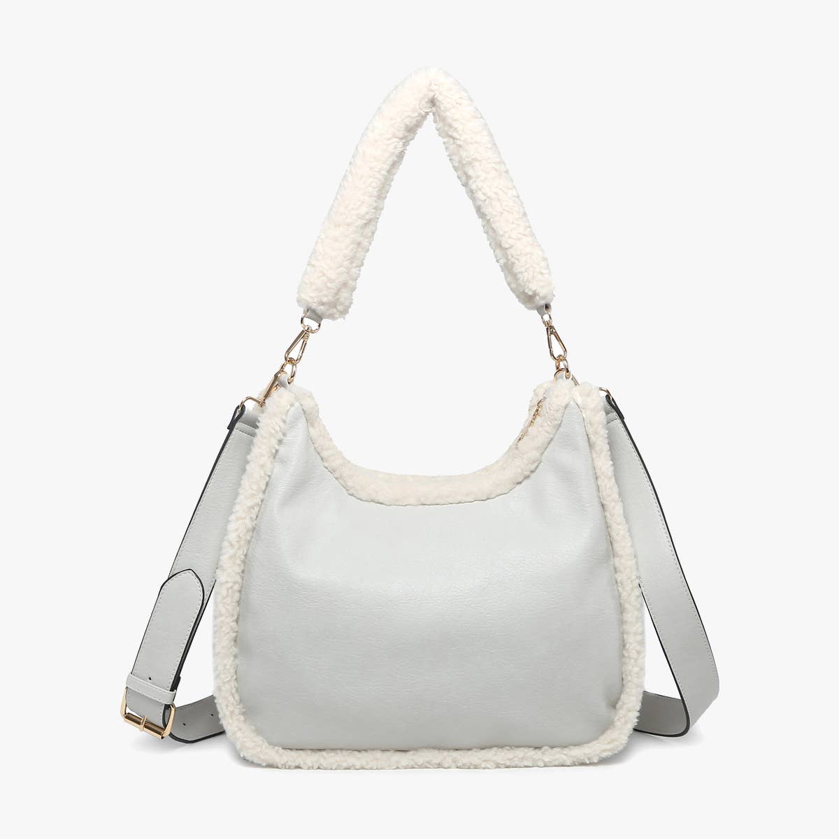 Reece  Sherpa Trim Satchel Shoulder Bag | M2408