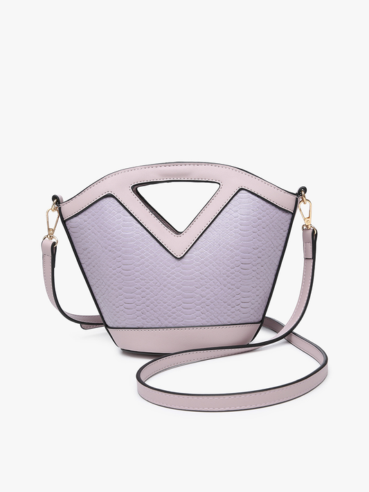 M2269SNK Ashlyn Snake-Textured Bucket Bag – Crossbody
