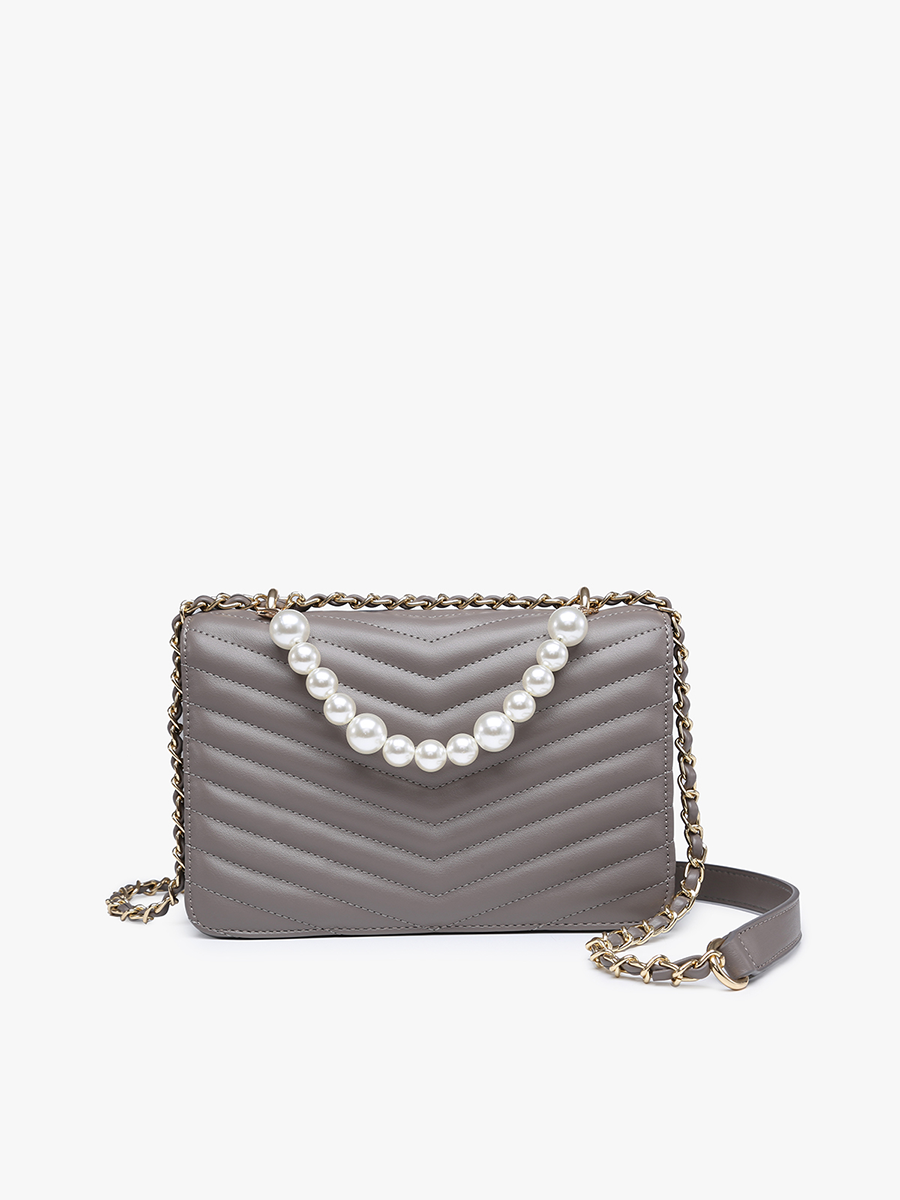 Ira Chevron Crossbody – Pearl Handle Bag | EH2250