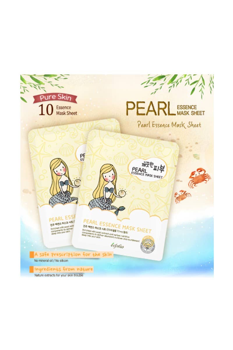 2836 Esfolio ESMPPUPEAL Pearl Essence Facial Mask Sheet