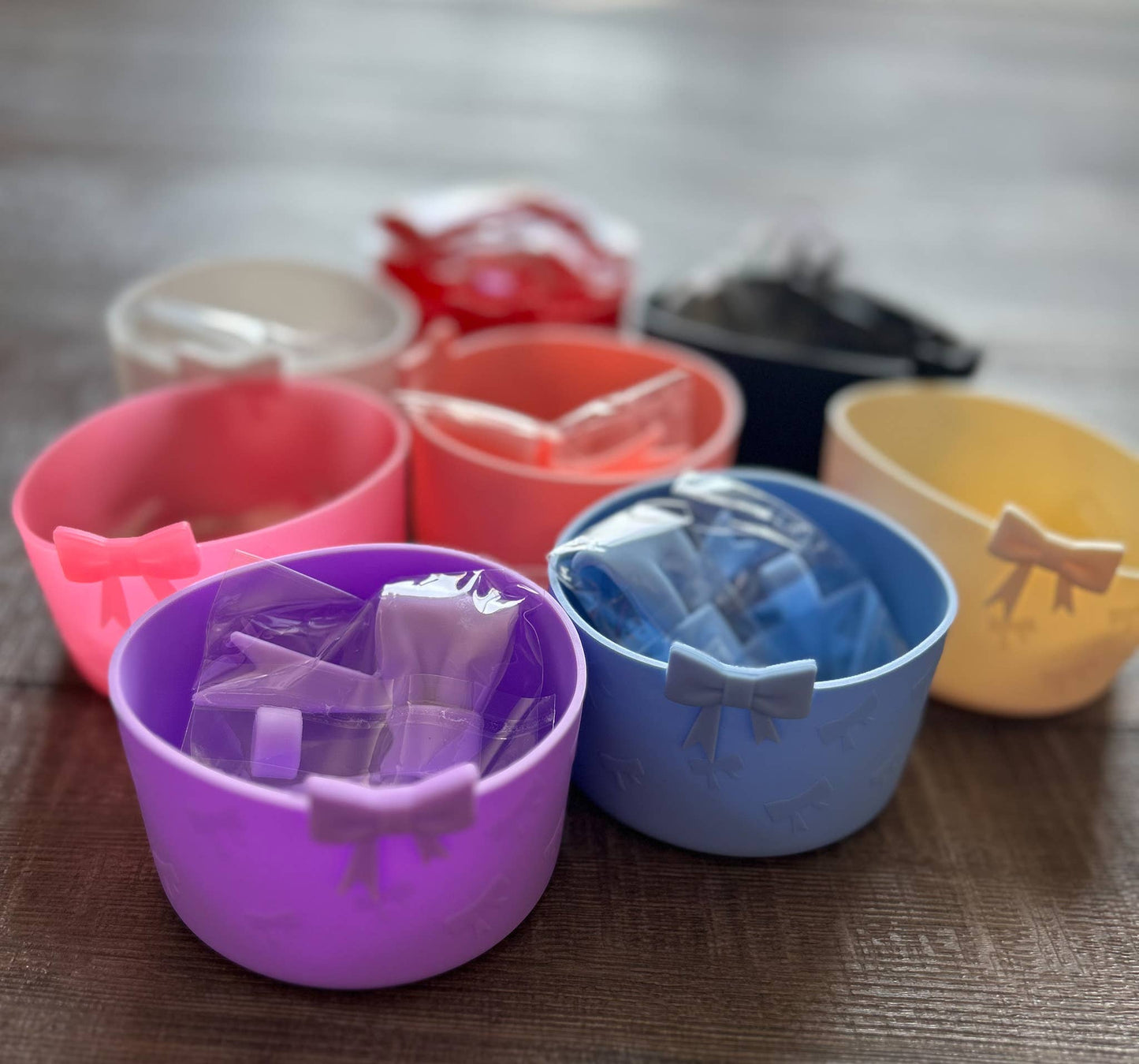 Silicone Bow Straw Topper with Matching Tumbler Boot