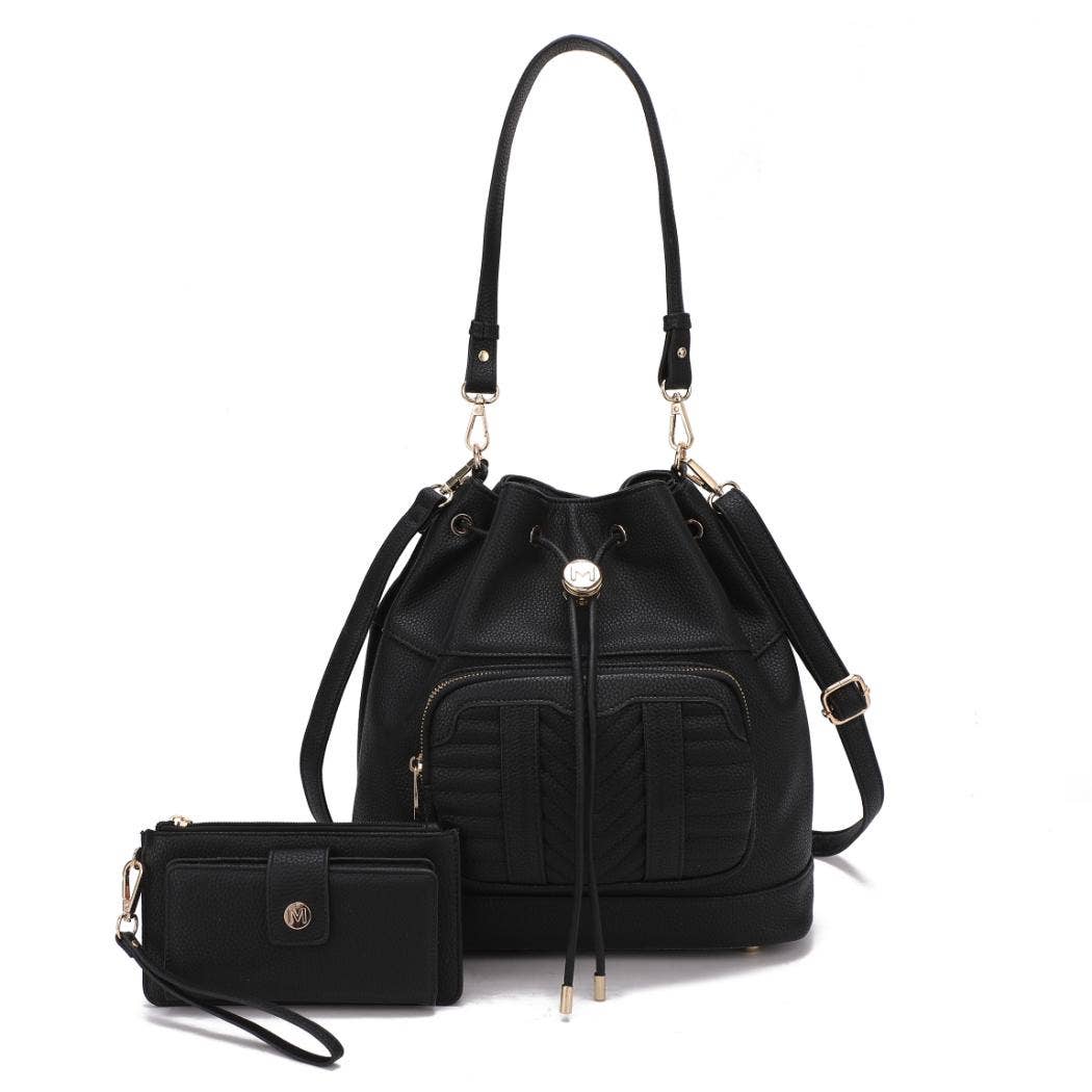 Ryder Vegan Leather Women Shoulder Bag with Wallet by Mia K