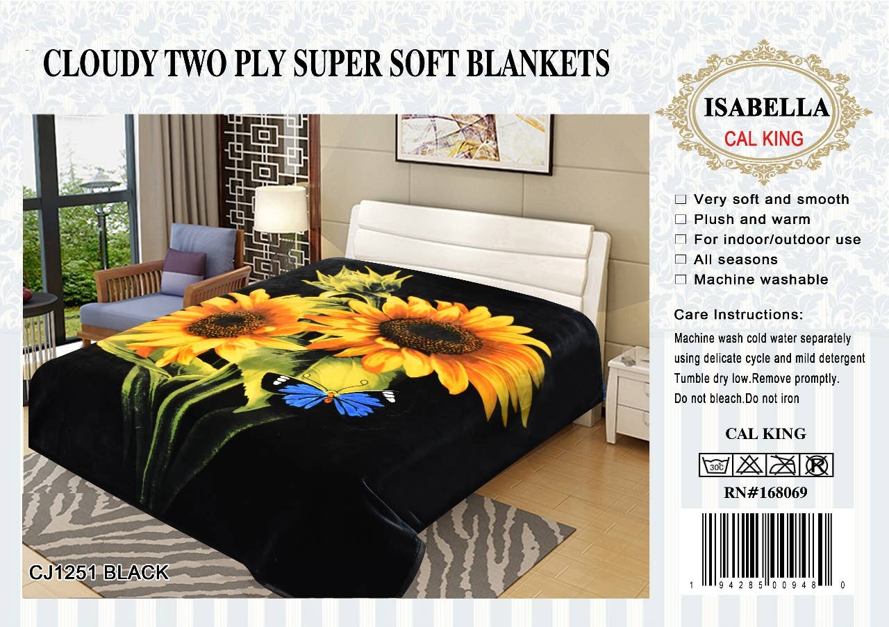 2Ply King Super Soft Thick Warm Mink Blanket - 11 Pounds