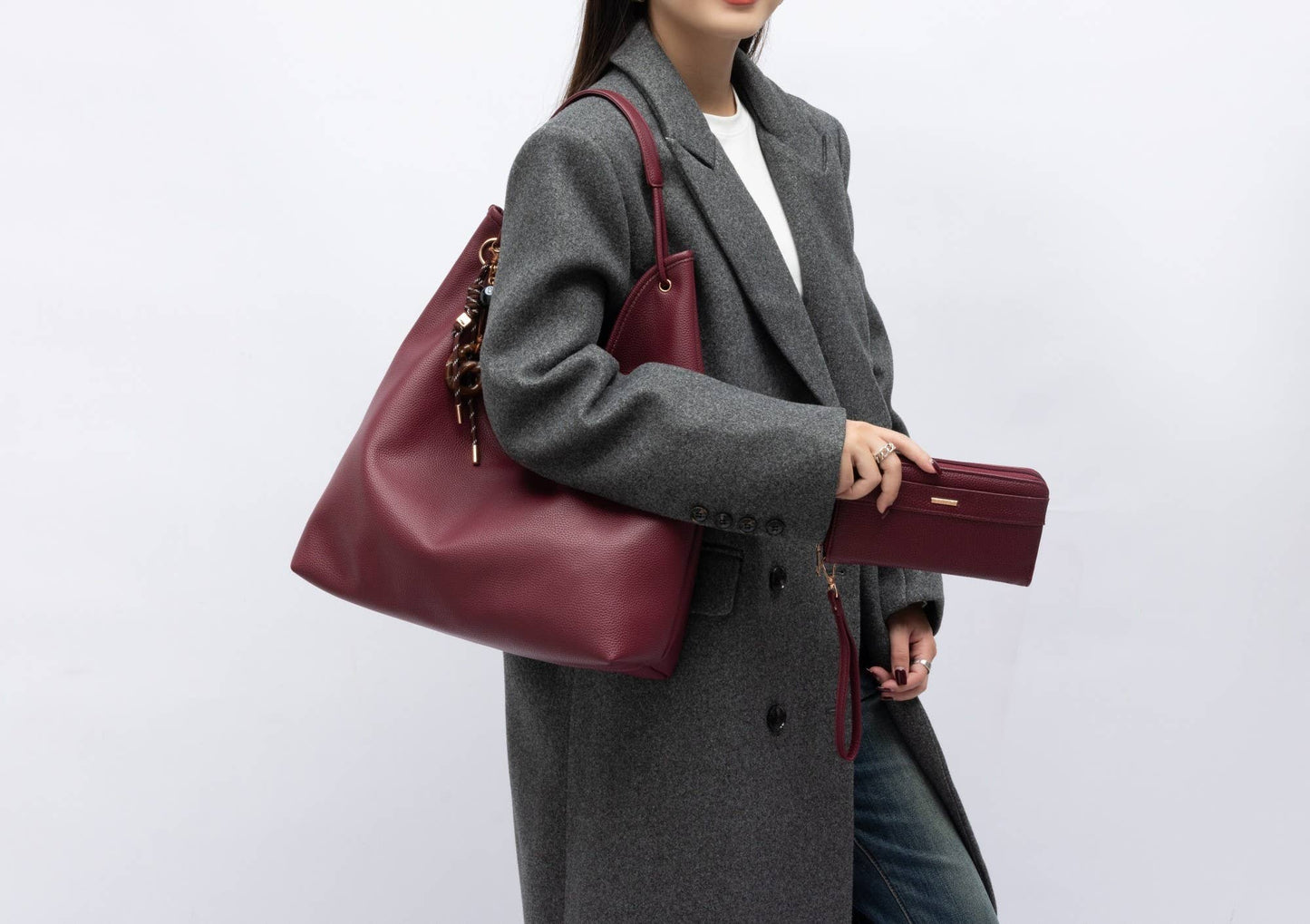 MKF Eloa Women's Hobo Bag with Wallet- 2-piece set by Mia K