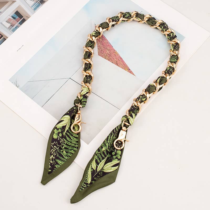411 Metallic Scarf Hand-Woven Bag Strap