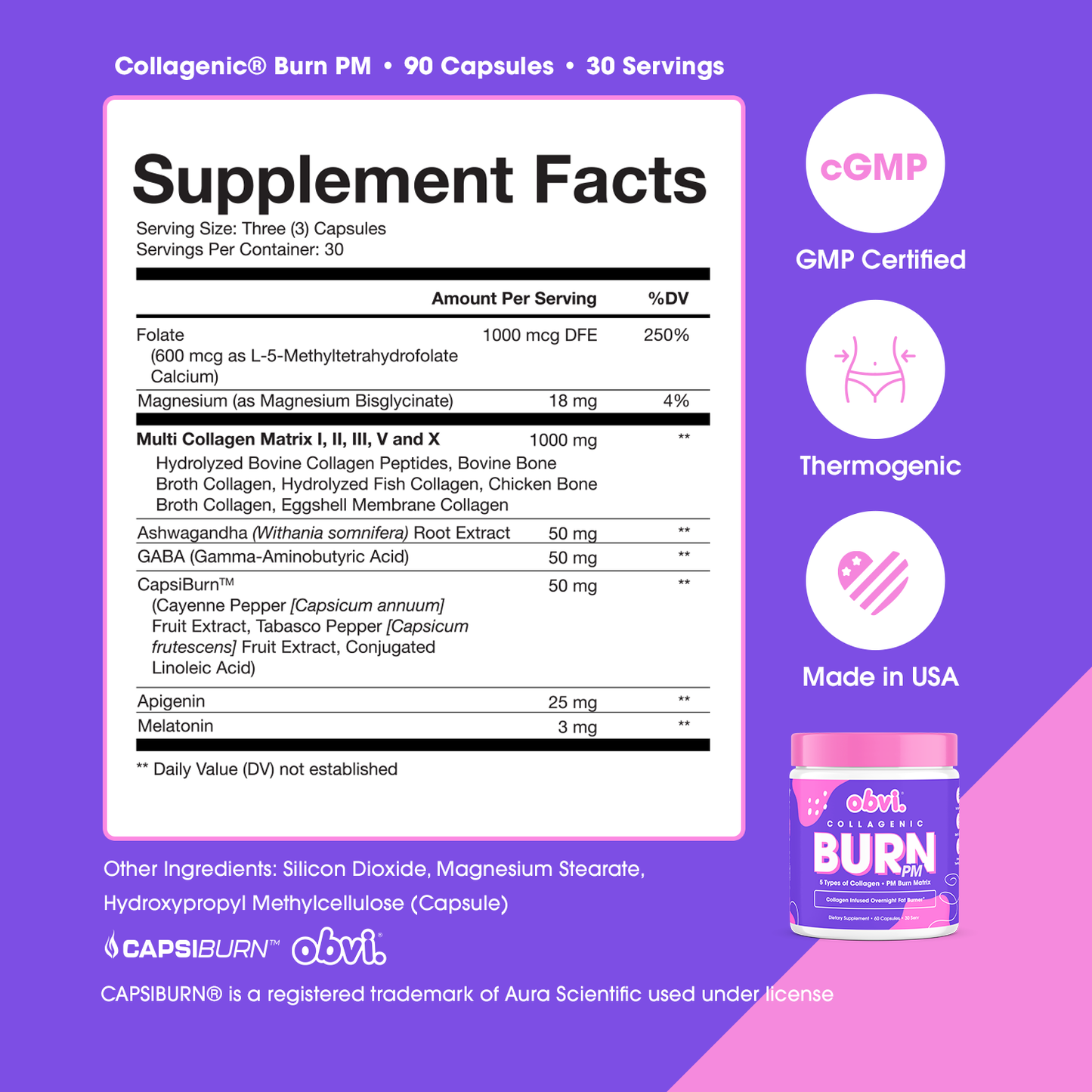 Obvi Collagenic Burn PM