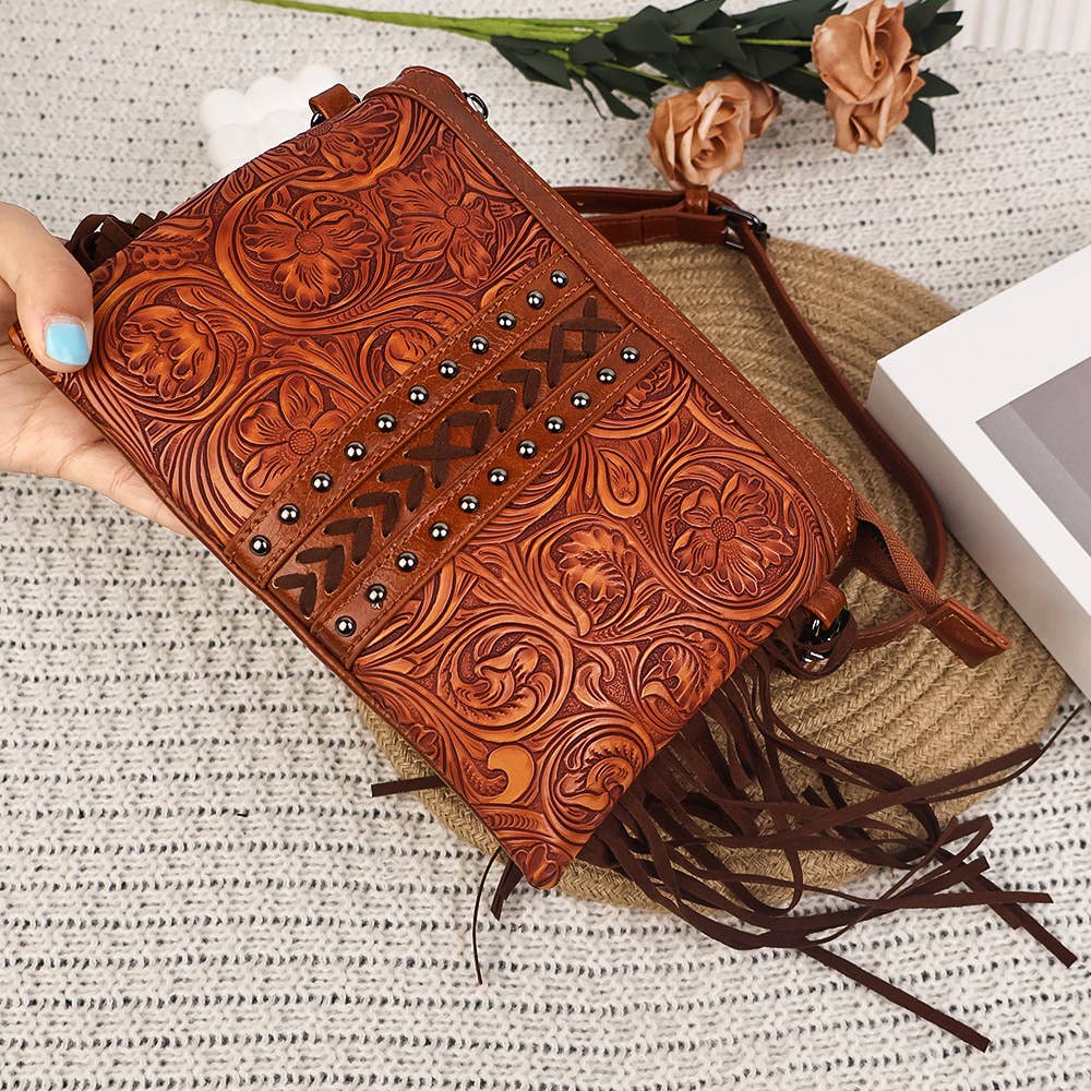 417 Bohemian tassel crossbody bag