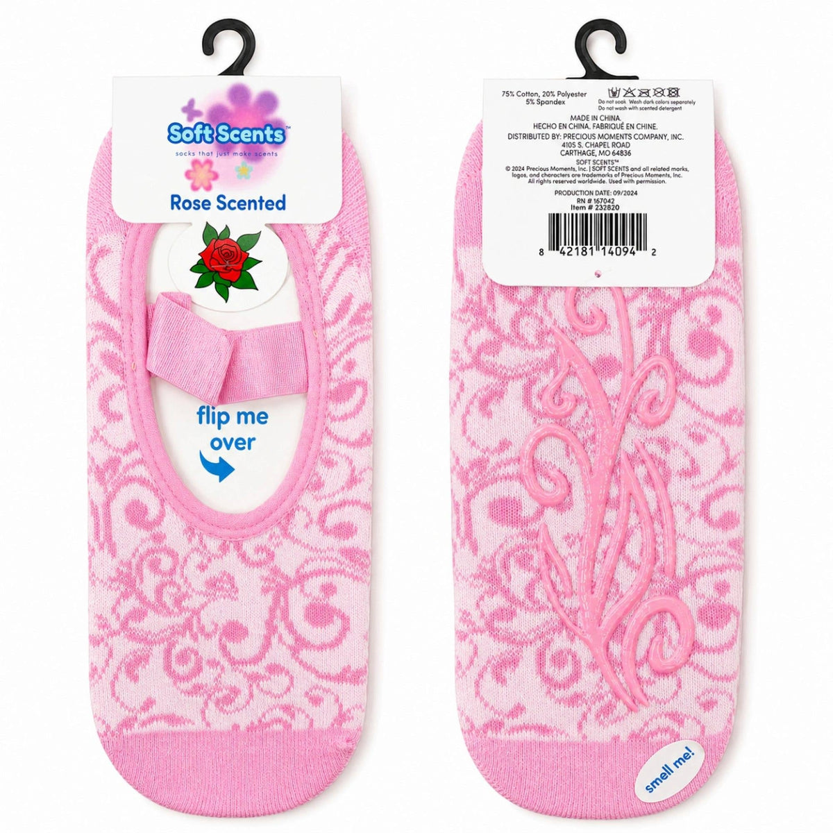Precious Moments Scented Grip Slipper Socks Floor Display