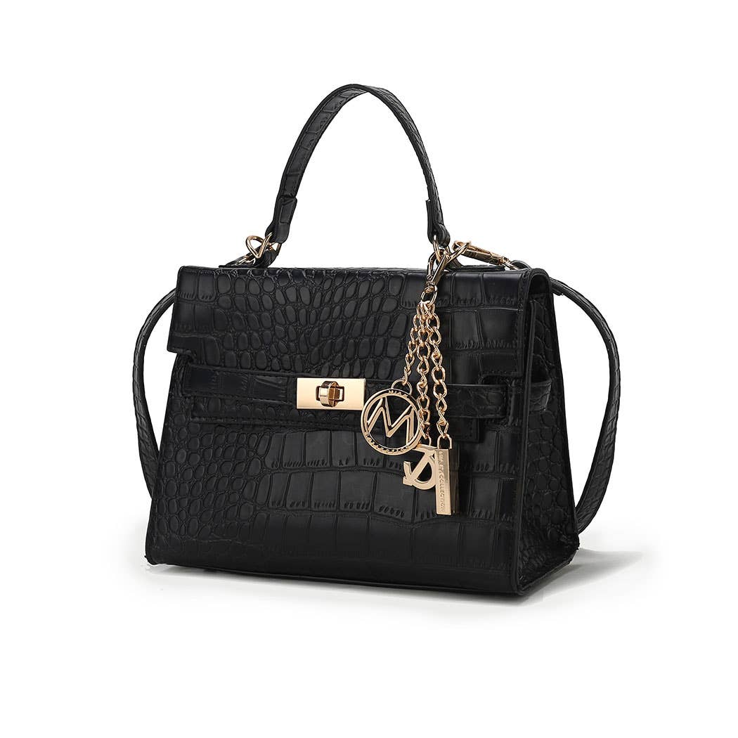 384 Naomi Satchel Handbag Vegan Crocodile Leather Women by Mia K