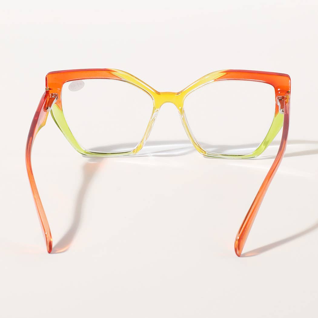 Multi-Tone Transparent Frame Reading Glasses