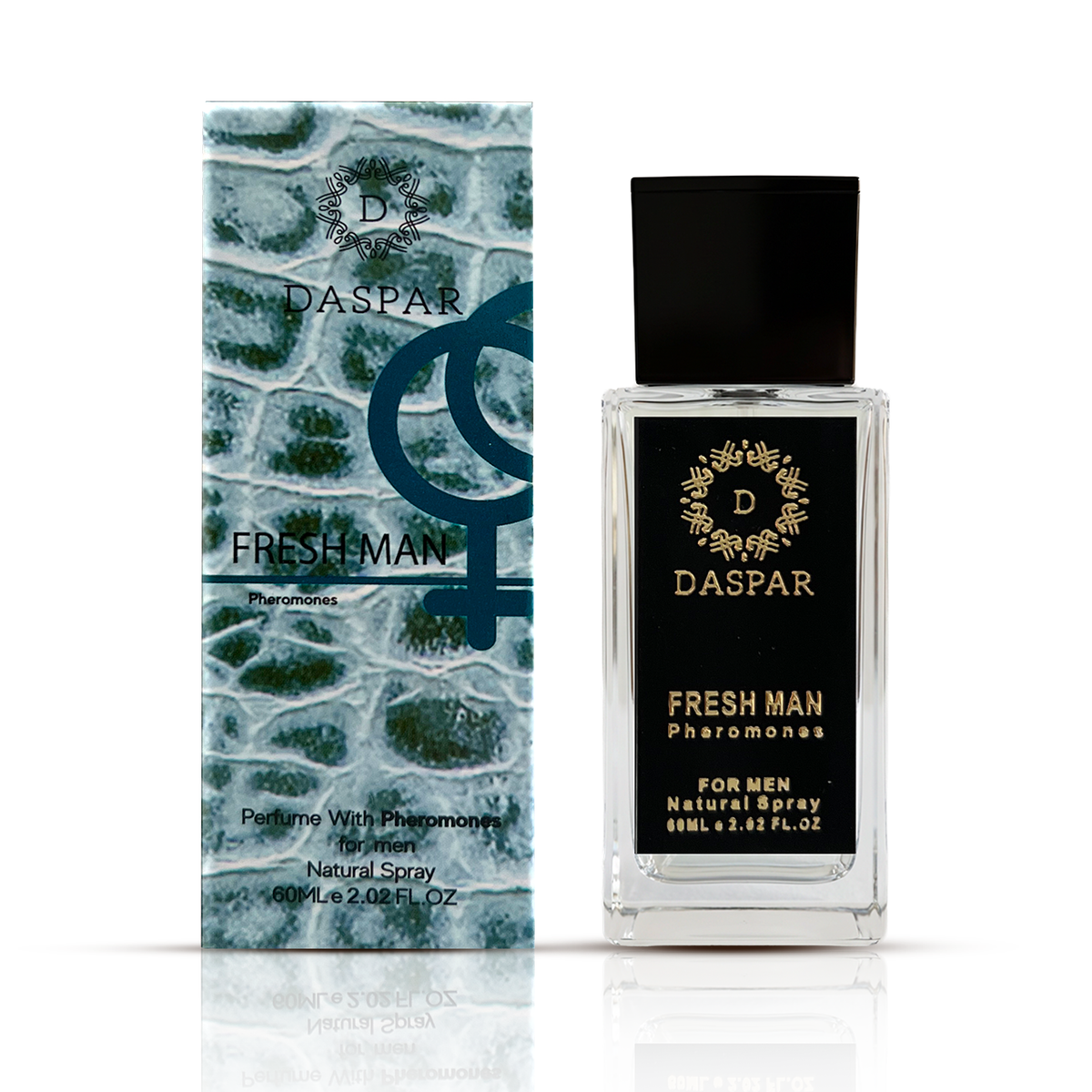 DASPAR FRESH MAN MEN PERFUME WITH PHE.RO.MO.NES 2.02 OZ