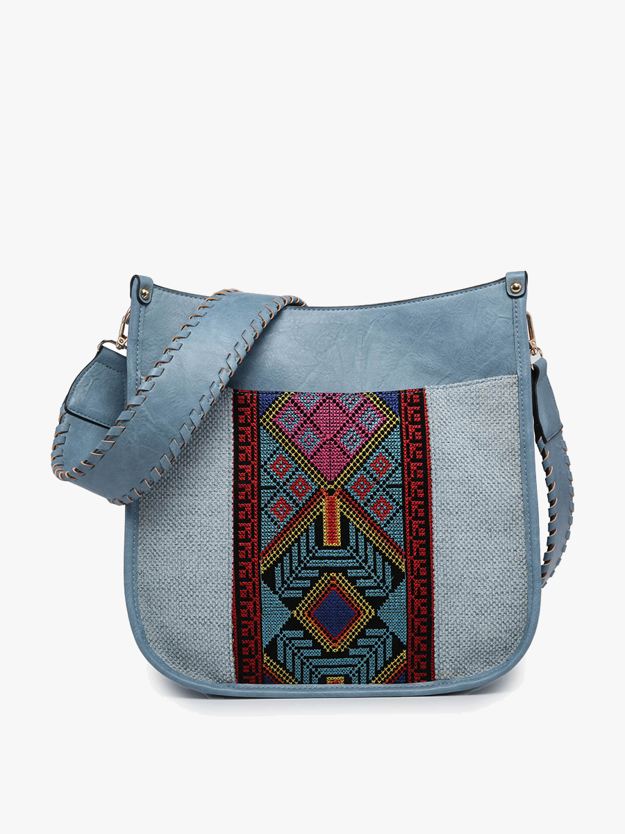 M1977TRB Chloe Tribal Crossbody w/ Guitar Strap