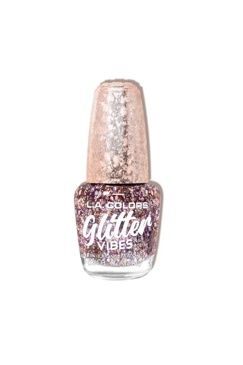 LA Colors CLAC456 Glitter Vibes Nail Polish Set - 24pc
