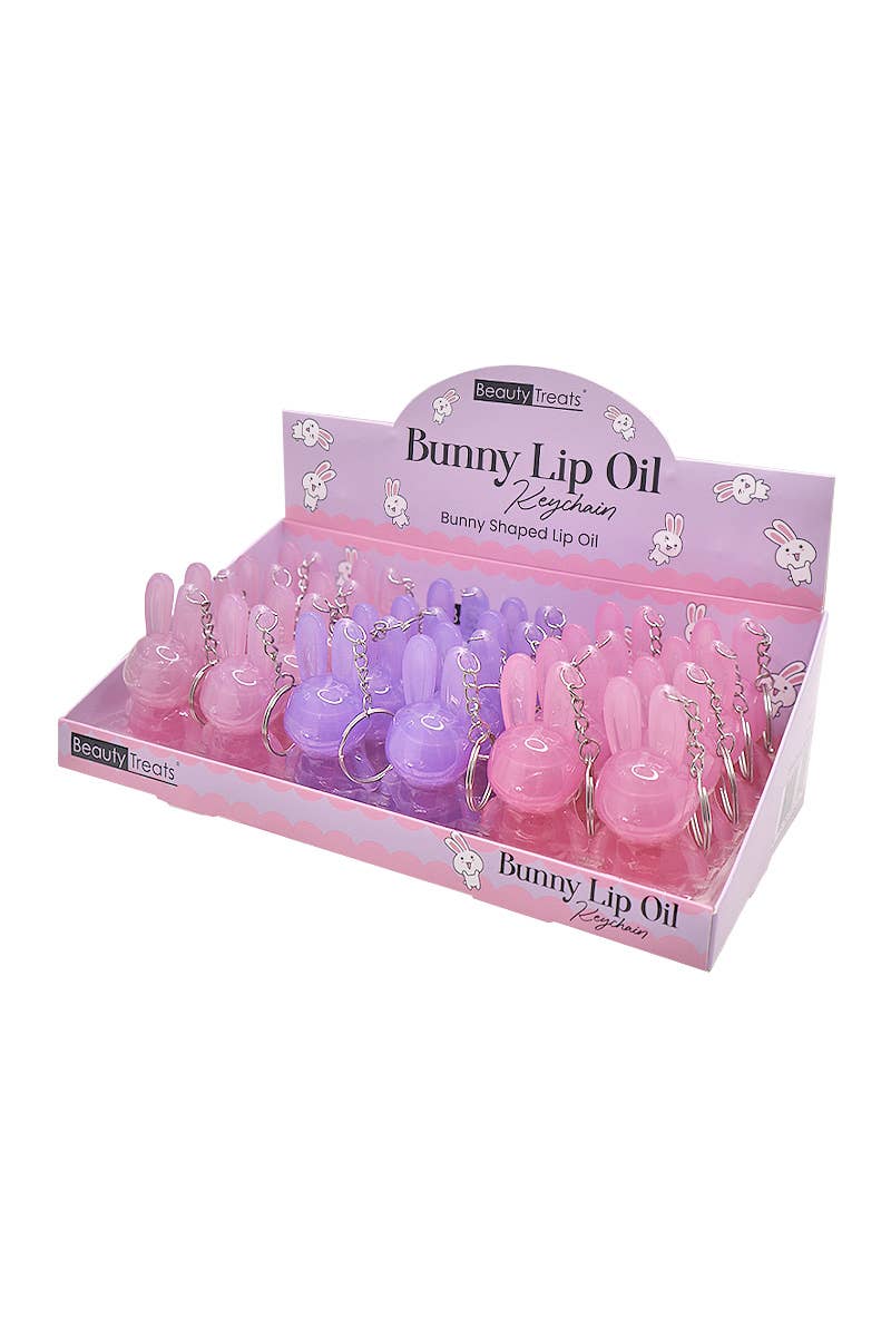 Beauty Treats 672 Bunny Lip Oil Keychain - 24 pcs