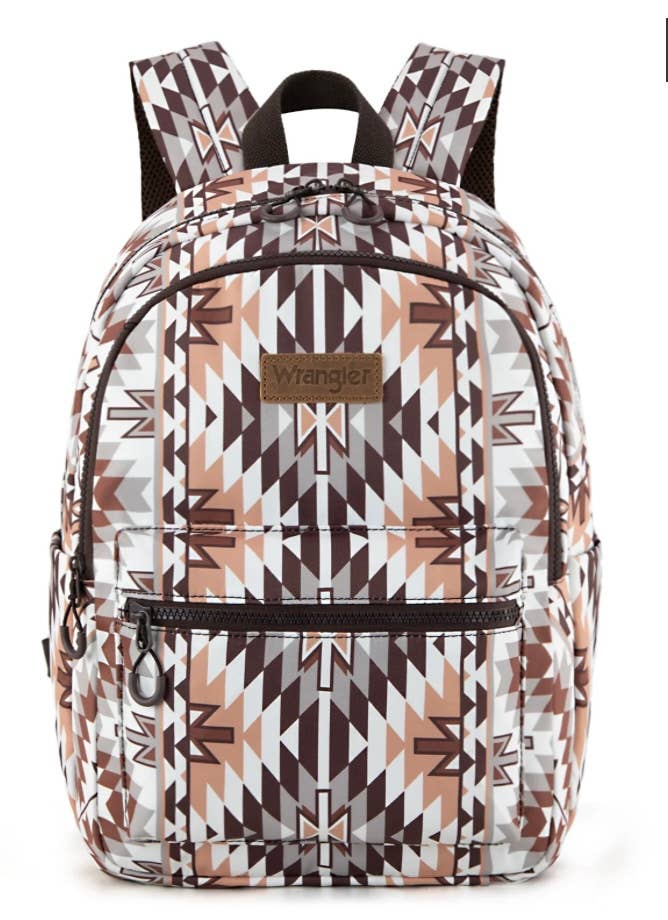 Wrangler Aztec Print Backpack -Brown