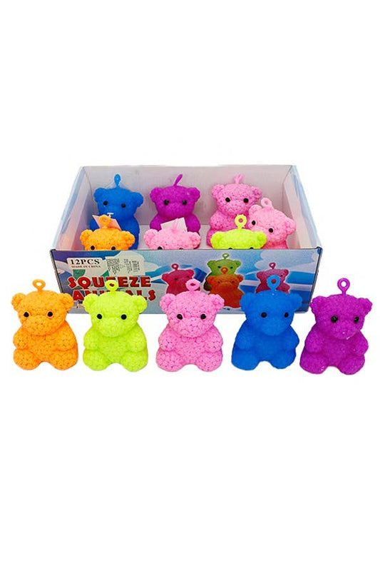 LED Lit Teddy Bear Rose  Silicone Squishy Toy