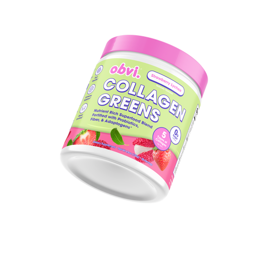 Obvi Collagen Greens - Strawberry Lychee