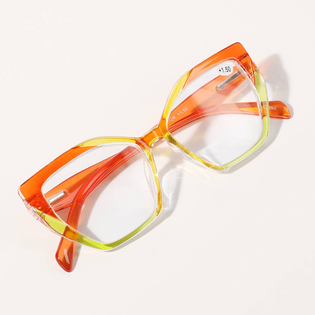 Multi-Tone Transparent Frame Reading Glasses