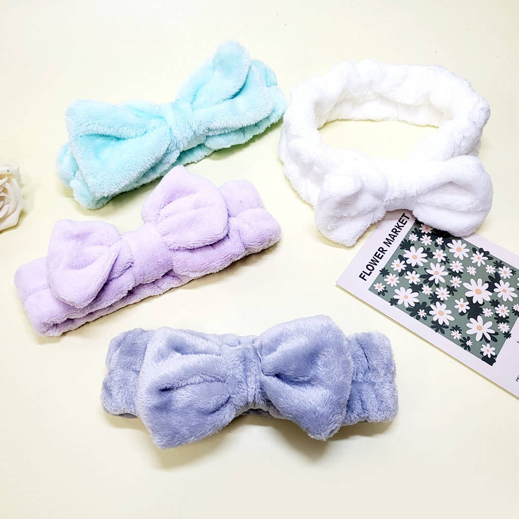 2762 Assorted Plush Beauty Spa Headband black