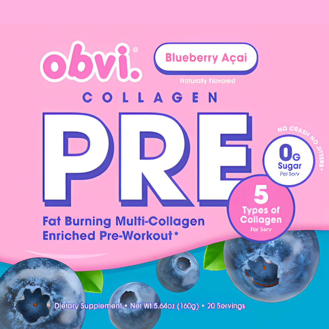 Obvi Collagenic Blueberry Acai Pre-Workout Boost Drink
