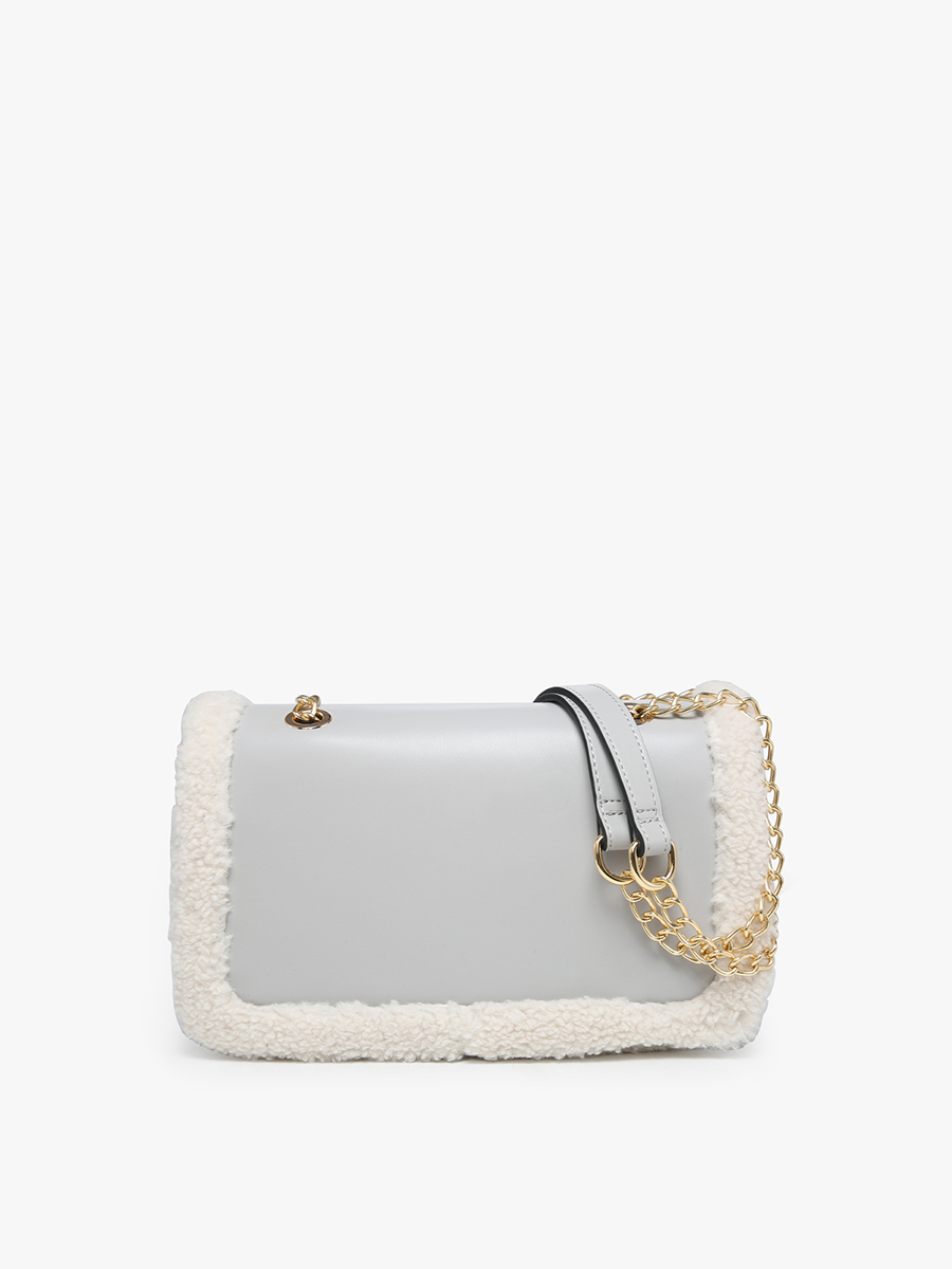 Coco Sherpa Trim Crossbody Bag – Chain Strap | M2356