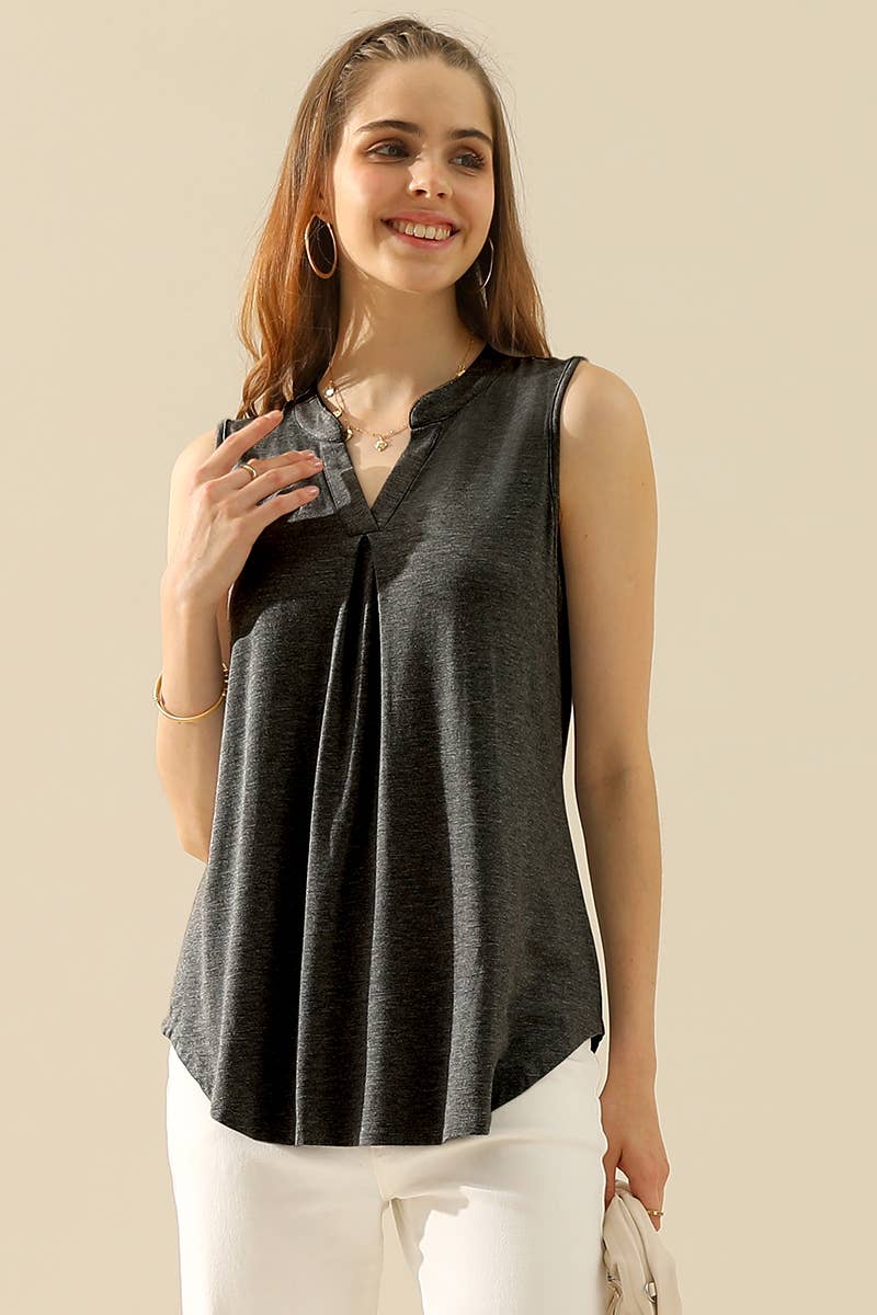 CWTTSL192-P_JOHNNY COLLARS SLEEVELESS BLOUSE SHIRTS TOPS