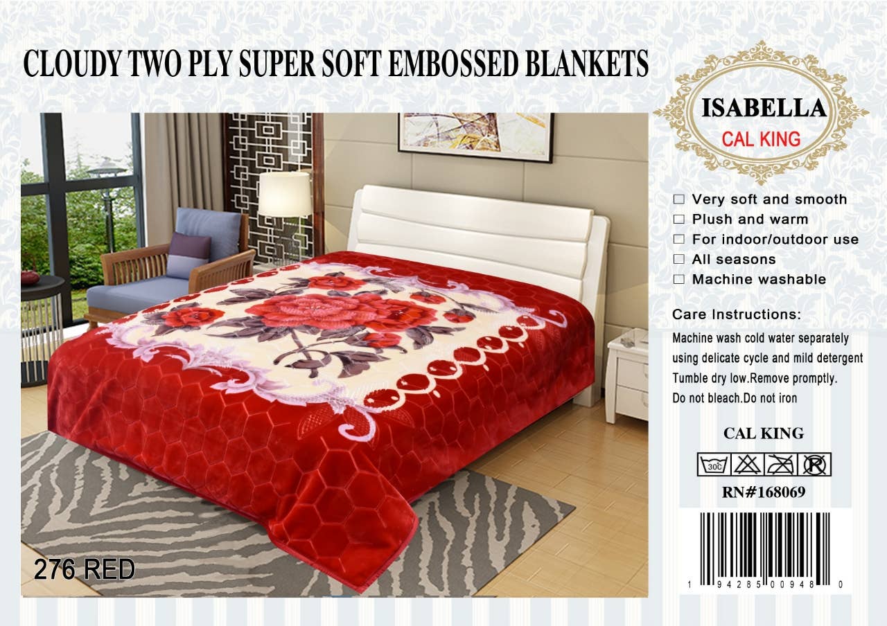 2Ply King Super Soft Thick Warm Mink Blanket - 11 Pounds