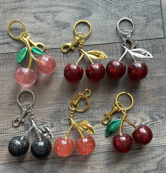 Cherry Bag Charm Keychain