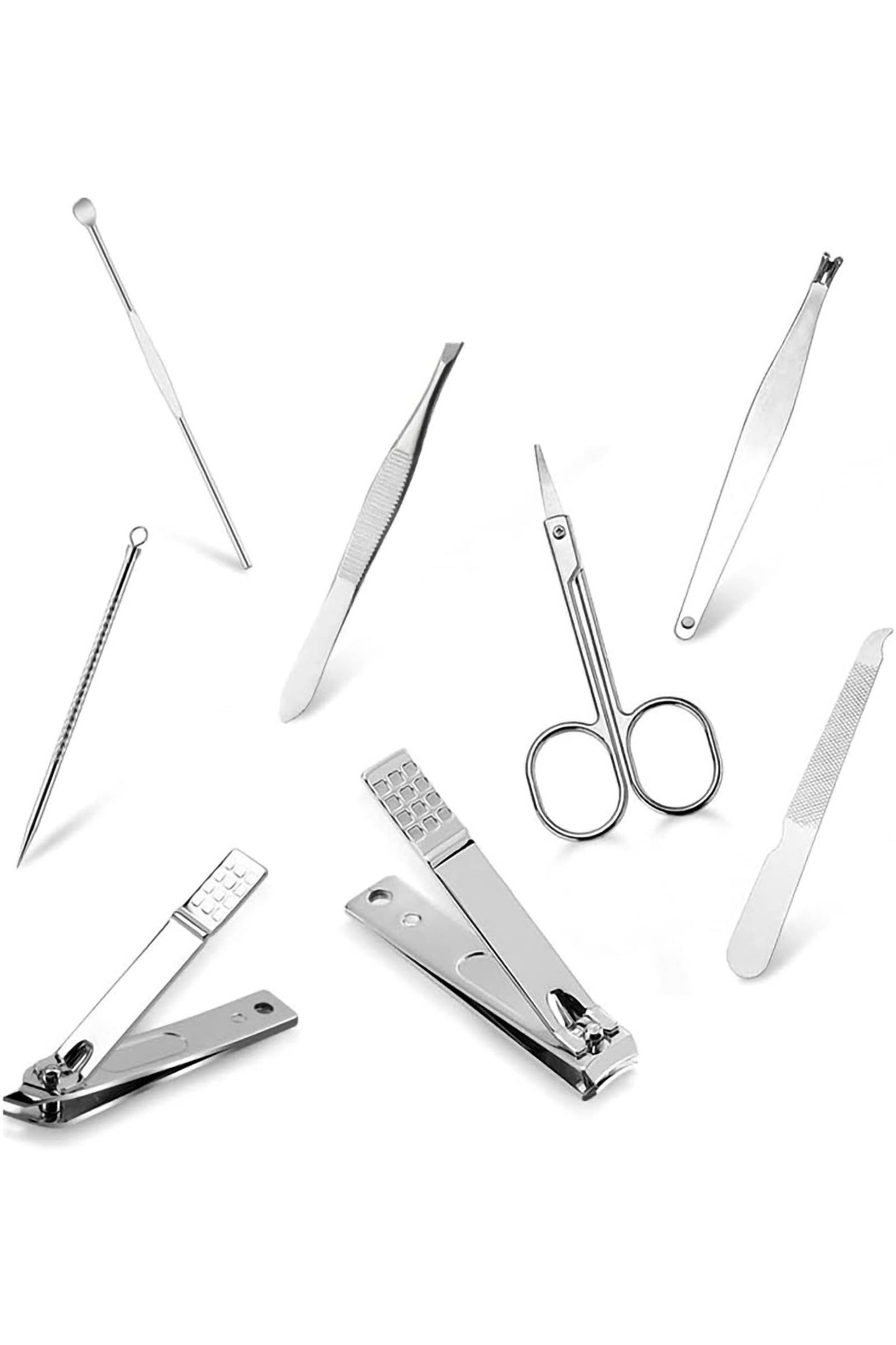 8 Pcs Solid Stainless Steel Nailcare Kit Set