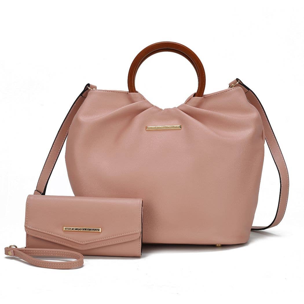 Leilani Vegan Leather Tote Bag with Wallet by Mia K