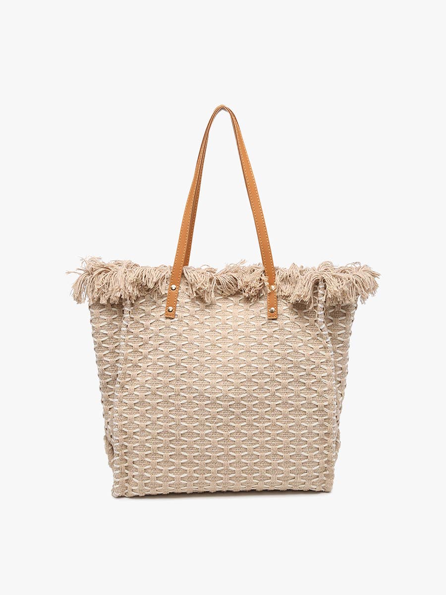 M2091 Madison Handwoven Fringe Tote – Woven Cotton Bag