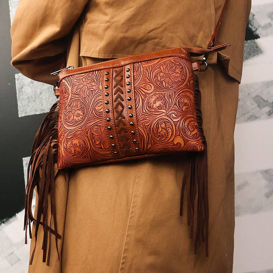 417 Bohemian tassel crossbody bag