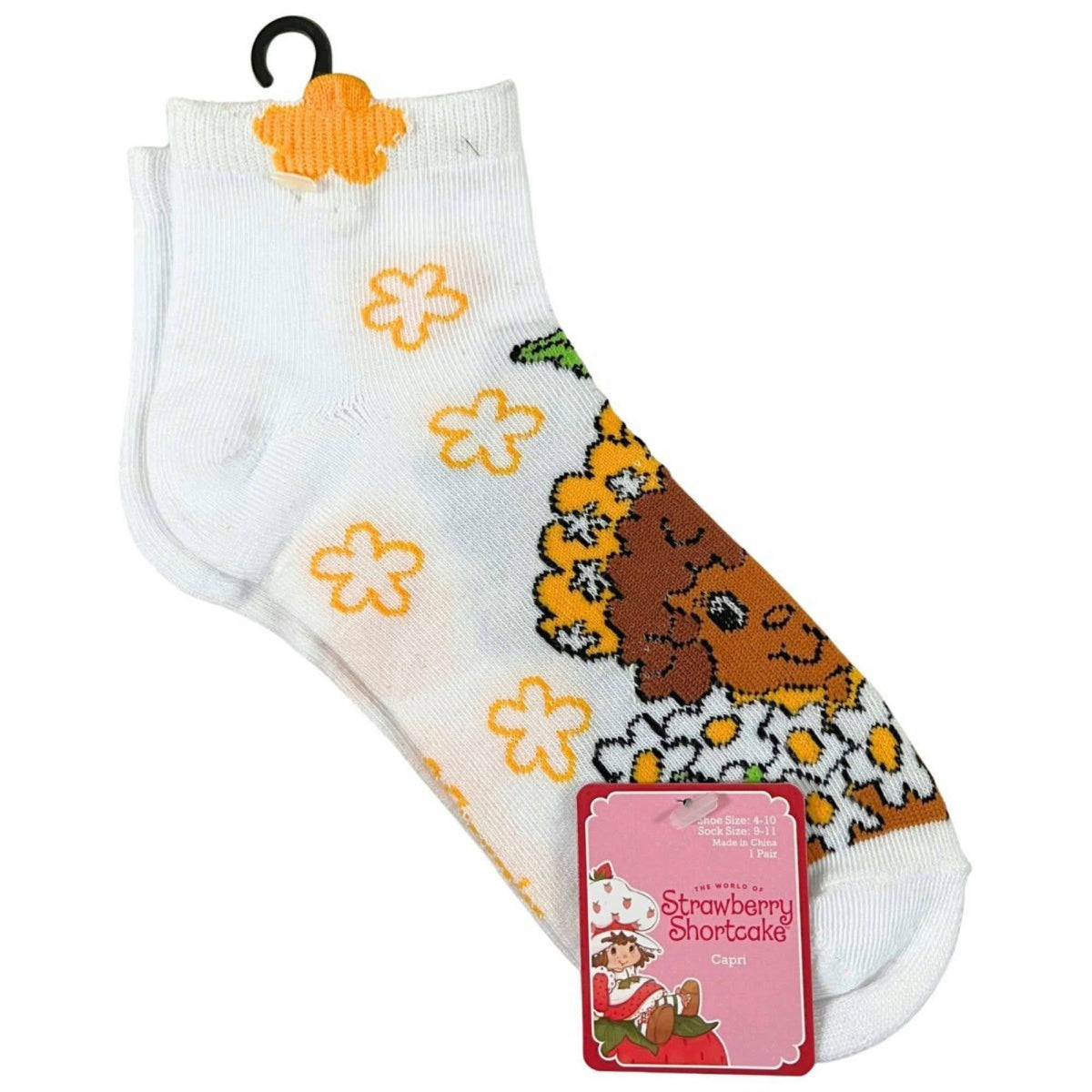 Strawberry Shortcake Shorty Socks - White Sz 9–11