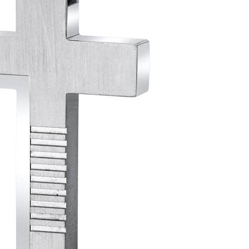 427 -Modern Stainless Steel Cross Pendant with Steel Chain