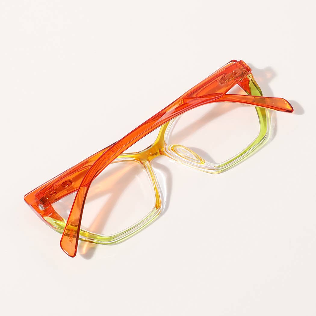 Multi-Tone Transparent Frame Reading Glasses