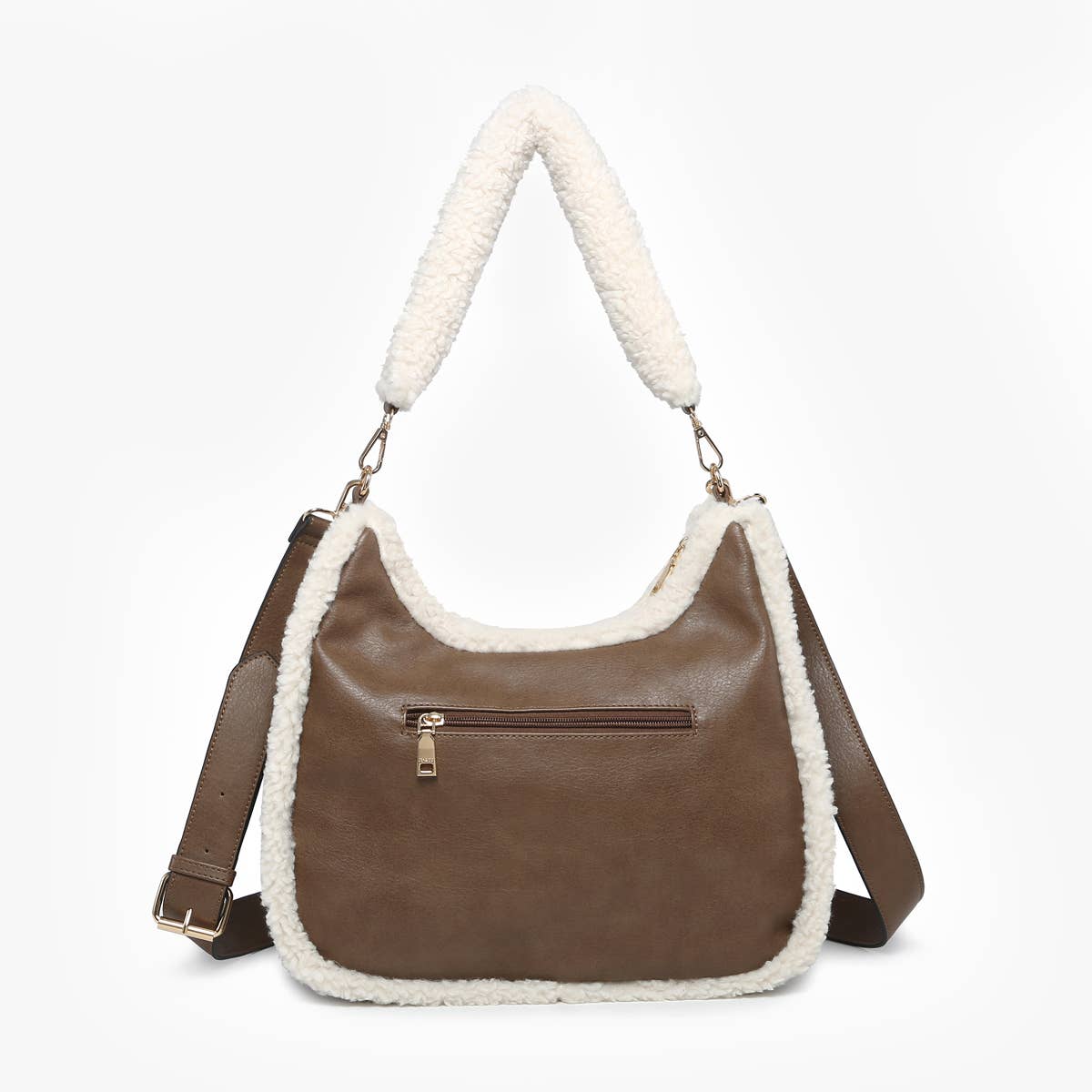 Reece  Sherpa Trim Satchel Shoulder Bag | M2408