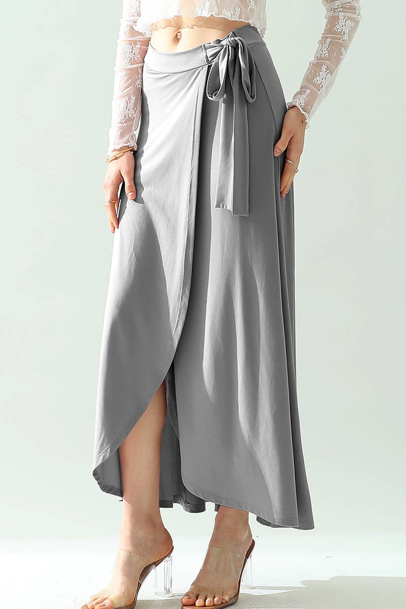 CWBLS117-P_High Waisted Maxi Wrap Skirts with Slit