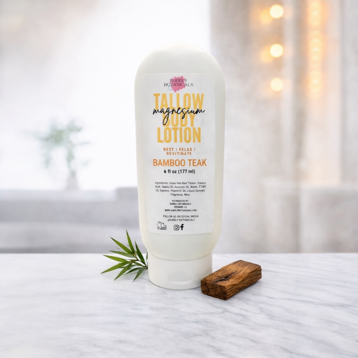 Lavender Magnesium Tallow Lotion | Calm & Deep Sleep
