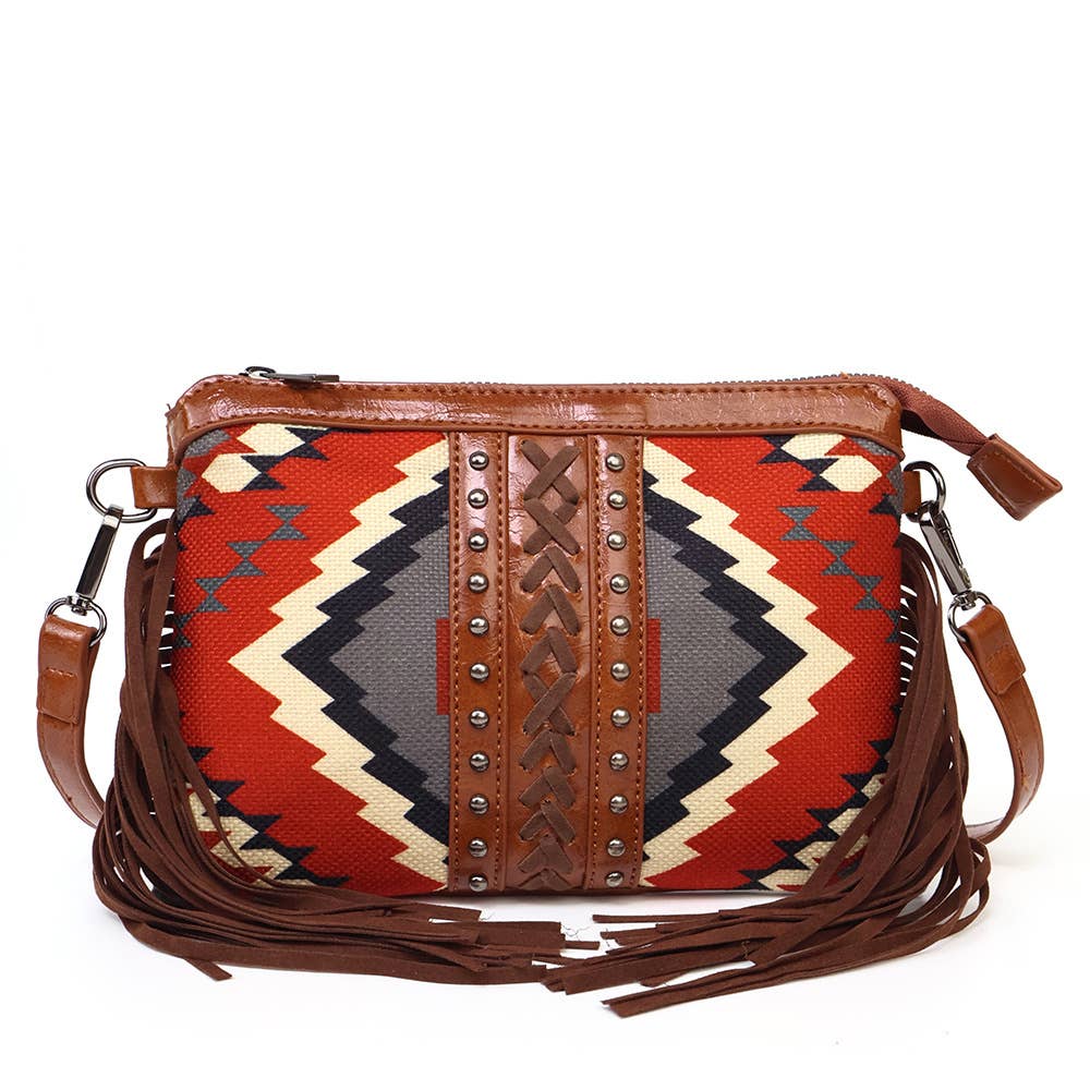 417 Bohemian tassel crossbody bag