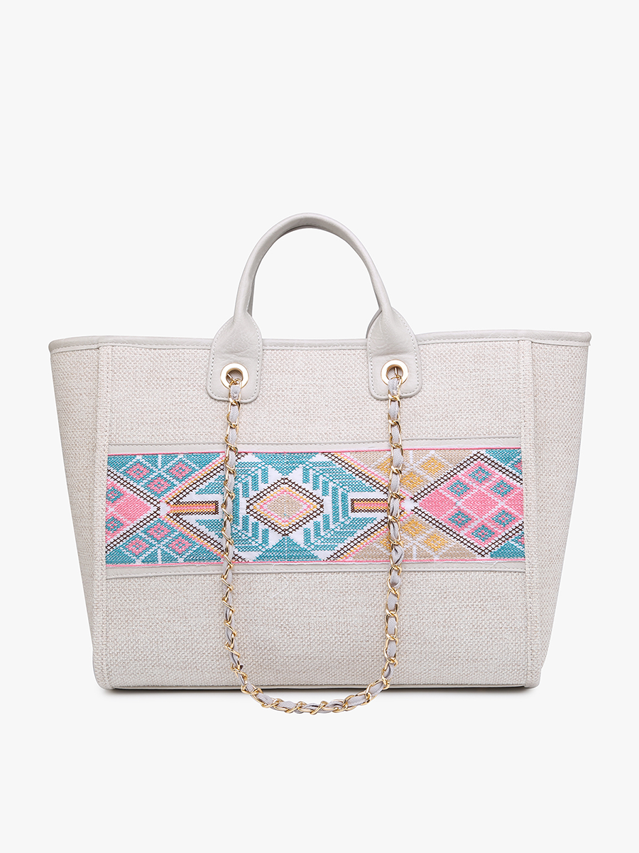 Kristina Tribal Satchel w/ Chain Strap | M2044TRB