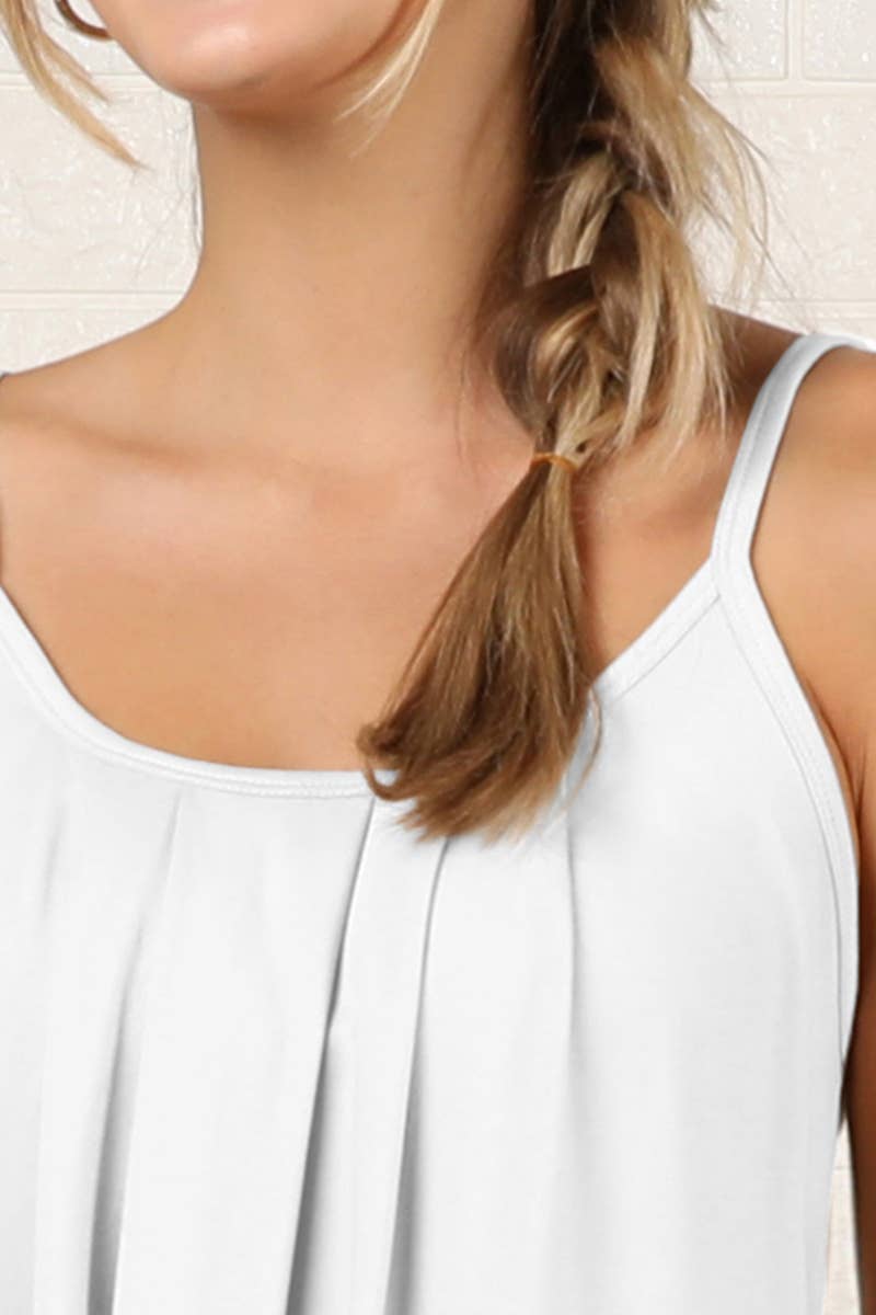 CWTTK229-P_Sleeveless Pleated Layered Cami Tank Knit Top