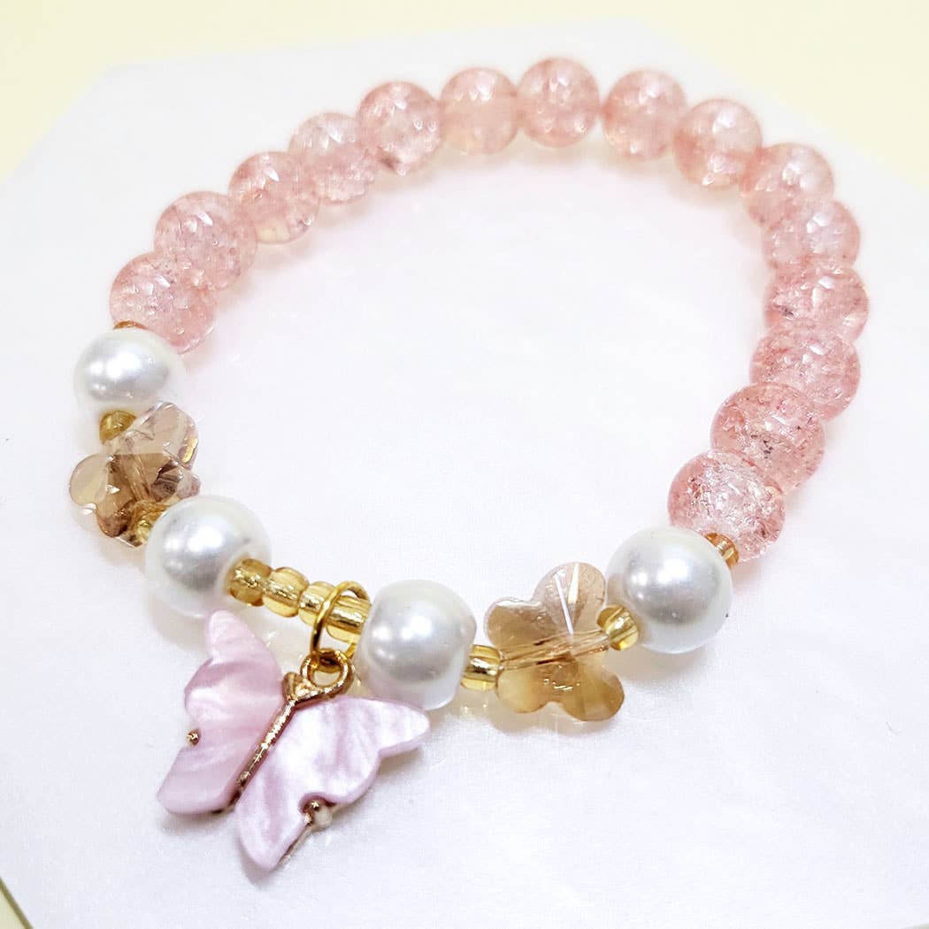 2809 Butterfly Charm Stretch Bracelet