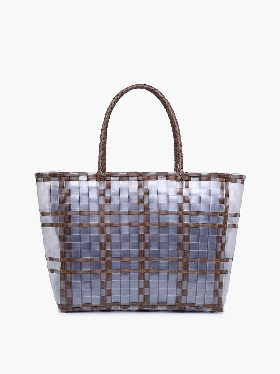 M2340 Alexandria Plastic Colored Contrast Tote Bag