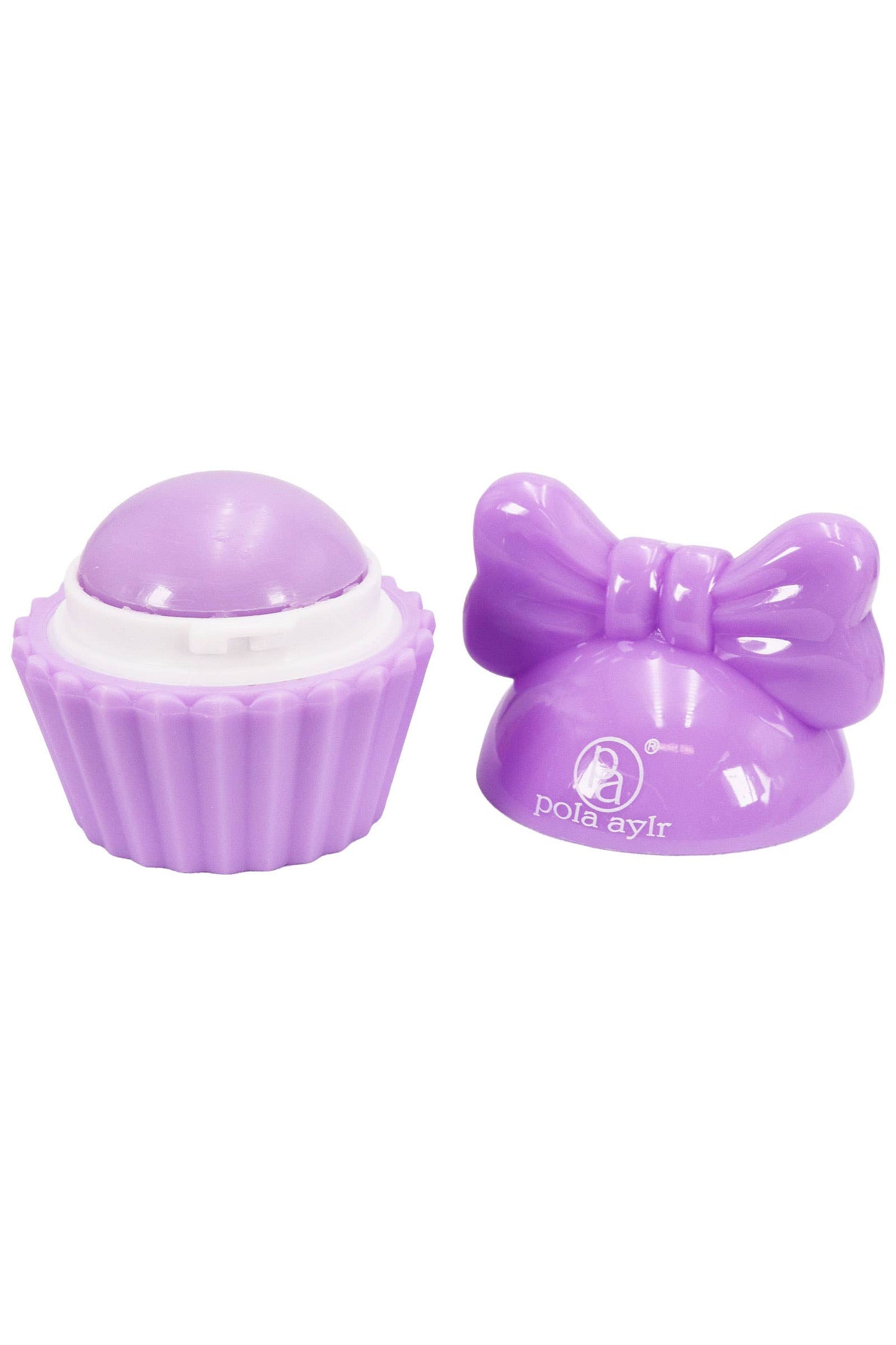 Cupcake Ribbon Bow Round Lip Balm -