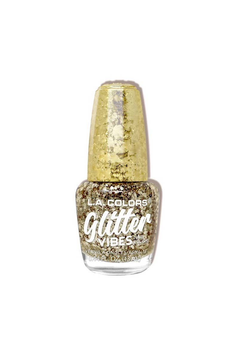 LA Colors CLAC456 Glitter Vibes Nail Polish Set - 24pc