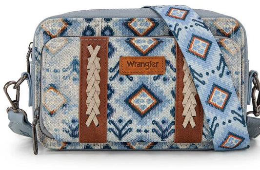 Wrangler Aztec Print Crossbody Purse With Wallet Compartment