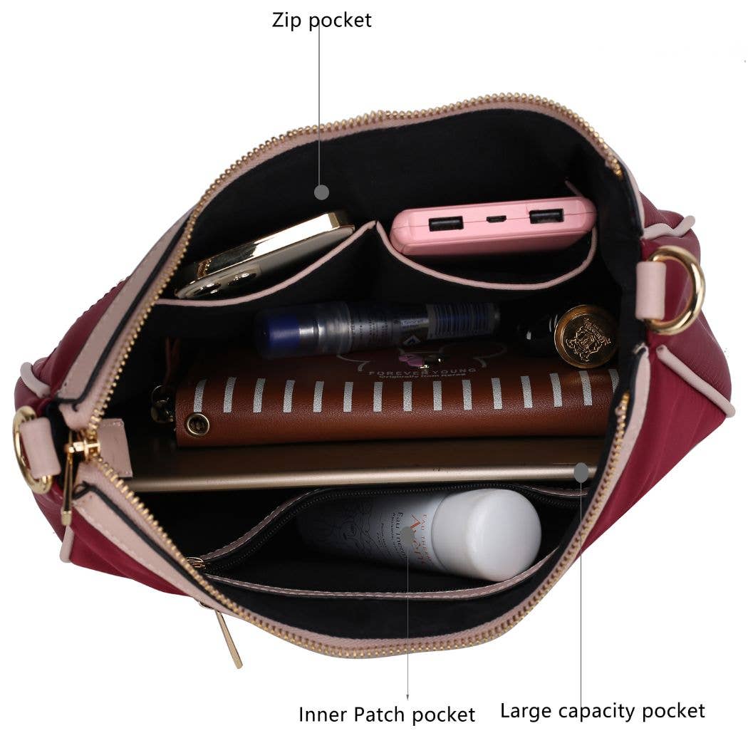 Freya 2-Pc Crossbody Handbag Vegan Leather by Mia K