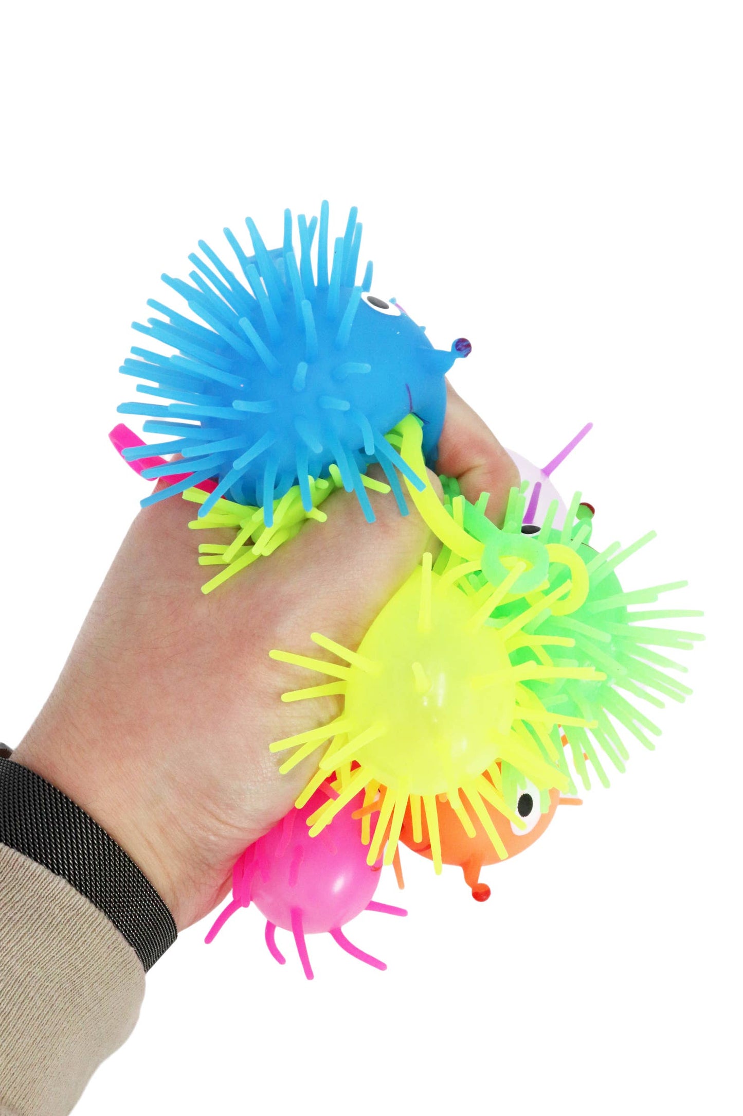 Smiley Puffer LED Light-Up Squishy Ball - 2.5 Inch